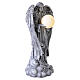 Statue Engel mit LED-Solarleuchtkugel – für Außenbereich 55 cm, Resin in Steinoptik s5