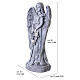 Statue Engel mit Rosenkranz und Solarbeleuchtung – für Außenbereich 50 cm, Resin in Steinoptik s3