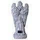 Statue Engel mit Rosenkranz und Solarbeleuchtung – für Außenbereich 50 cm, Resin in Steinoptik s7