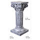 Base-colonne pour statue d'extérieur 55 cm en résine foncée cannelée s3