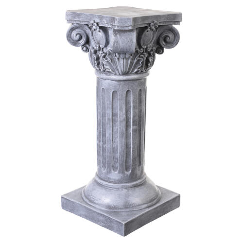 Column Base for Outdoor Statues in Gray Stone-Effect Resin, 55 cm 4