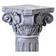 Column Base for Outdoor Statues in Gray Stone-Effect Resin, 55 cm s5