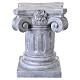 Colonne pour statue base d'extérieur 30 cm en résine effet pierre foncée s1
