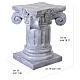 Base a colonna per statua da esterno 30 cm in resina effetto pietra scura s3