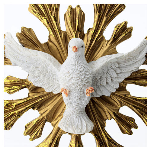 Raggiera Spirito Santo resina colorata 15 cm 2