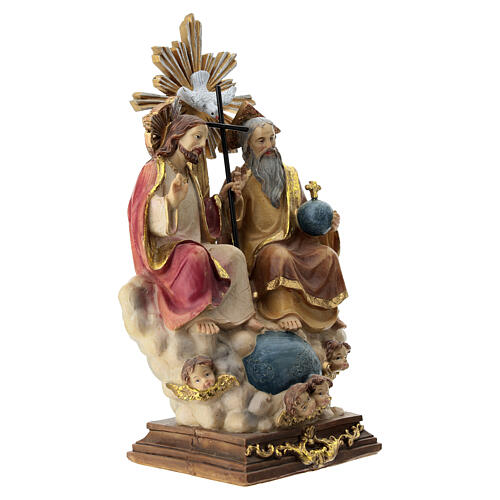 Coloured resin statue of the Holy Trinity, 8x4x3 in 4