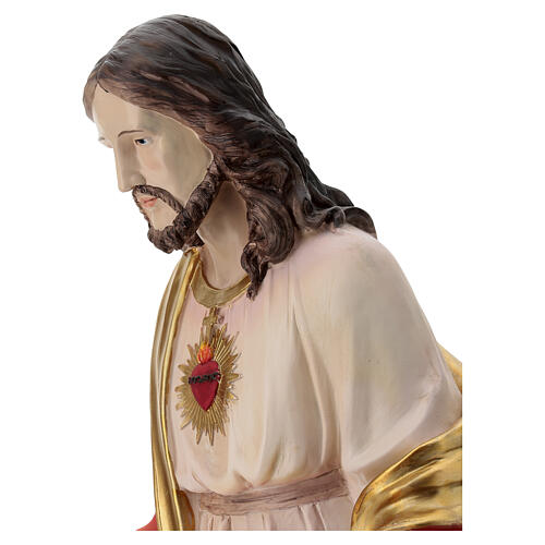 Coloured resin statue of the Sacred Heart 40x12x12 in 4