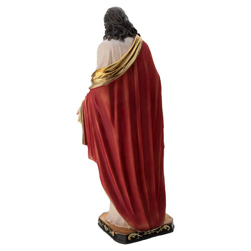 Statue Sacré-Cœur résine colorée 100x30x30 cm 7