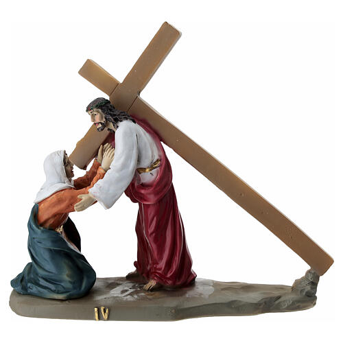 Way of the Cross, 14 stations for 15 cm Easter Creche, coloured resin 5