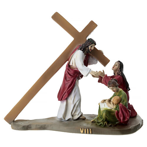 Way of the Cross, 14 stations for 15 cm Easter Creche, coloured resin 9