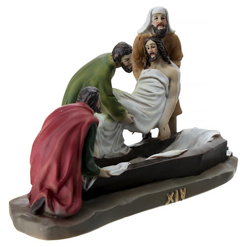 Way of the Cross, 14 stations for 15 cm Easter Creche, coloured resin 20