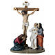 Way of the Cross, 14 stations for 15 cm Easter Creche, coloured resin s15