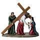 Way of the Cross 14 stations, 15 cm Easter nativity in colored resin s7