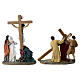 Way of the Cross 14 stations, 15 cm Easter nativity in colored resin s21