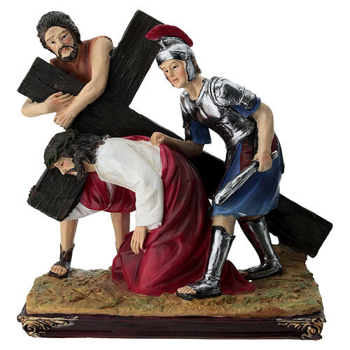 Kreuzweg, 15 Stationen, Resin, farbig, 15–20 cm - Osterkrippe 18