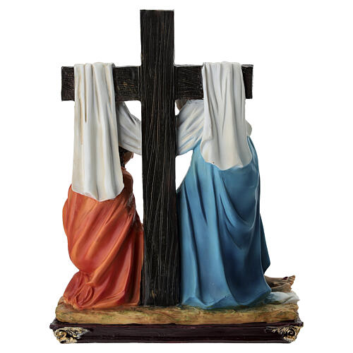 Way of the Cross, 15 stations for 20 cm Easter Creche, coloured resin 29