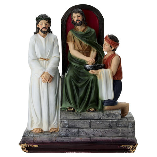 15 Stazioni della Via Crucis 20 cm resina presepe pasquale colorato 1