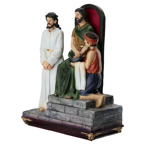 15 Stazioni della Via Crucis 20 cm resina presepe pasquale colorato 2