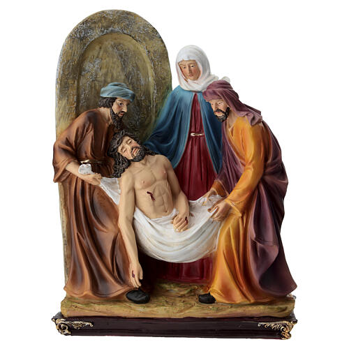 15 Stazioni della Via Crucis 20 cm resina presepe pasquale colorato 30