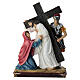 15 Stazioni della Via Crucis 20 cm resina presepe pasquale colorato s12