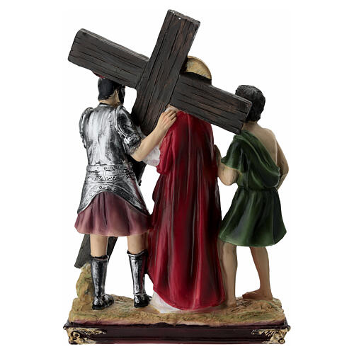 Stations of the Cross in colored resin, 15 stations, approx. 20 cm 5
