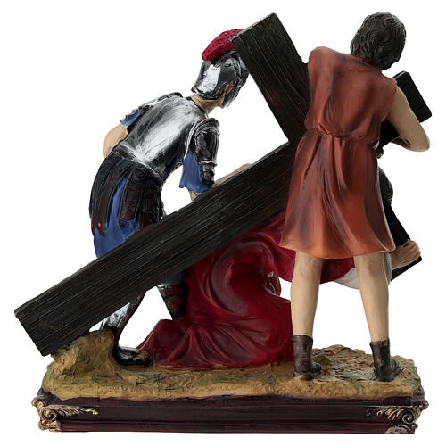 Stations of the Cross in colored resin, 15 stations, approx. 20 cm 19