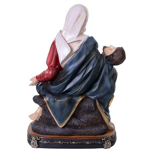 Pietà in resina dipinta a mano 60cm 7