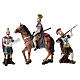 Trois soldats avec lances et cheval 10 cm crèche pascale s1