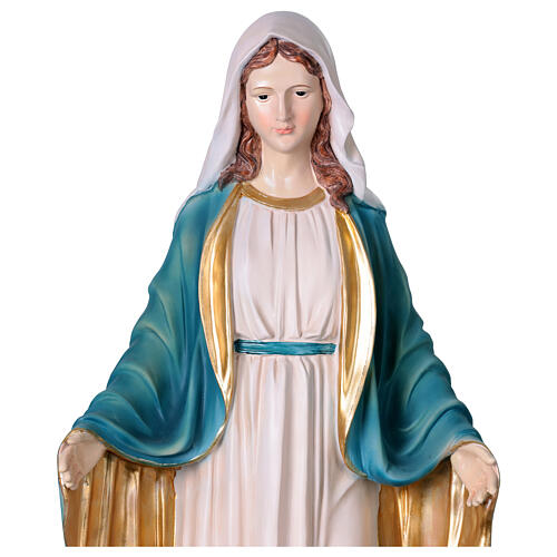 Our Lady of Graces statue, 40 in, coloured resin 4