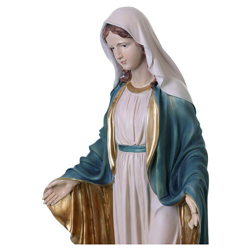 Statue Immaculée résine colorée 120 cm 3