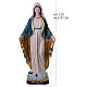 Statue Immaculée résine colorée 120 cm s10
