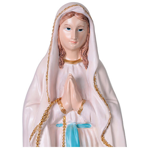 Nuestra Señora de Lourdes 80 cm resina colorida 6
