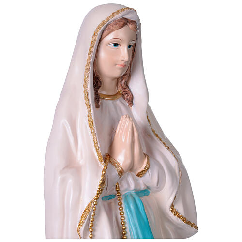 Our Lady of Lourdes in Colored Resin, 80 cm 4