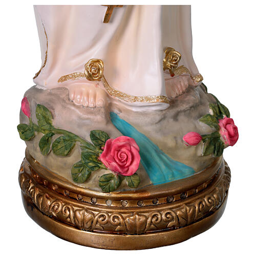 Our Lady of Lourdes in Colored Resin, 80 cm 7