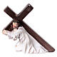 Jesus cai sob o peso da cruz estatueta resina presépio 5 cm s1