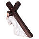 Jesus cai sob o peso da cruz estatueta resina presépio 5 cm s4