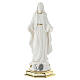 Miraculous Mary statue in white resin with gold details, 20 cm s1