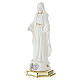 Miraculous Mary statue in white resin with gold details, 20 cm s2