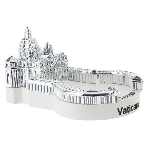 Miniatura San Pedro de resina efecto plata brillante 5 cm 3