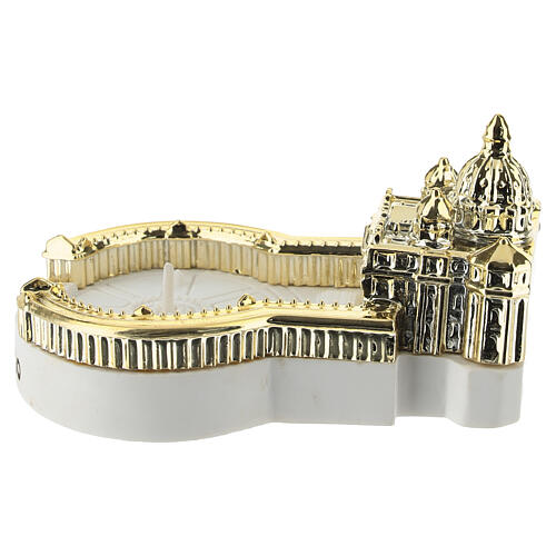 St Peter's Basilica miniature, glossy gold finish, 2 in 5