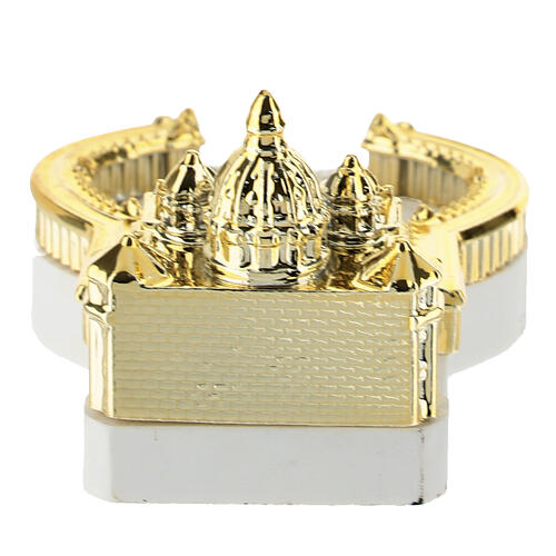 St Peter's Basilica miniature, glossy gold finish, 2 in 6