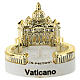 St Peter's Basilica miniature, glossy gold finish, 2 in s1