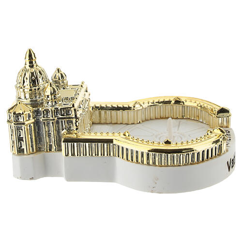 Miniatura Basílica San Pedro acabado oro brillante 5 cm 4