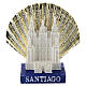 Miniatura Santiago de Compostela com concha dourada 10 cm s1
