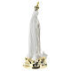 Estatua de resina Virgen de Fátima 20 cm con palomas y base dorada s3