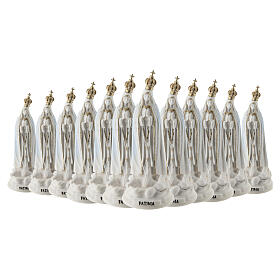 Box 12 statuette Madonna di Fatima in resina 10cm