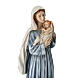 Estatua Virgen con Niño azul resina yeso 20 cm s5
