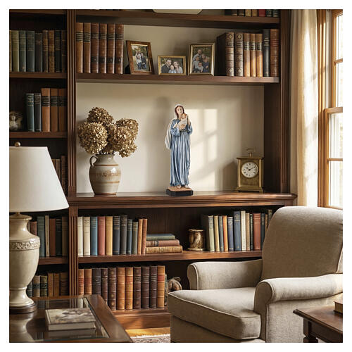 Virgin Mary with Child resin statue, 12 in, Made in Italy 2