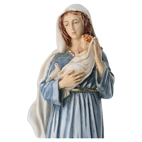 Estatua Virgen con Niño 30 cm resina Hecho en Italia 3