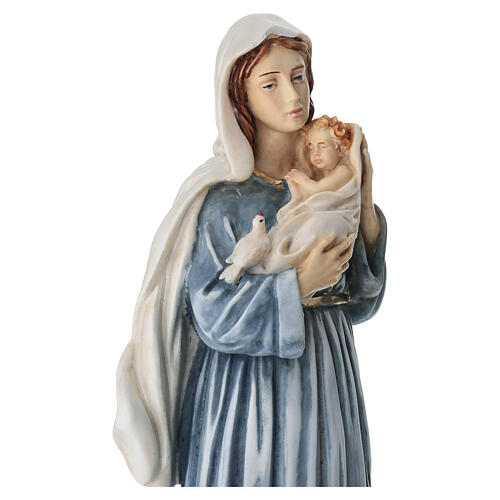Estatua Virgen con Niño 30 cm resina Hecho en Italia 5